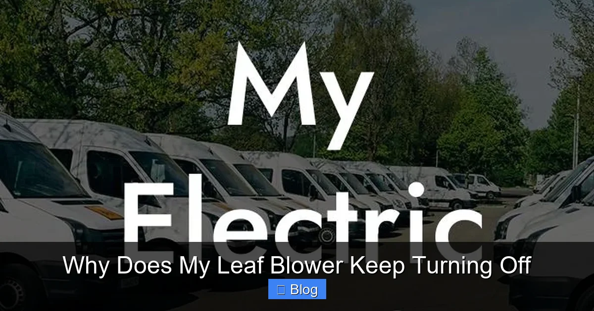 Why Does My Leaf Blower Keep Turning Off