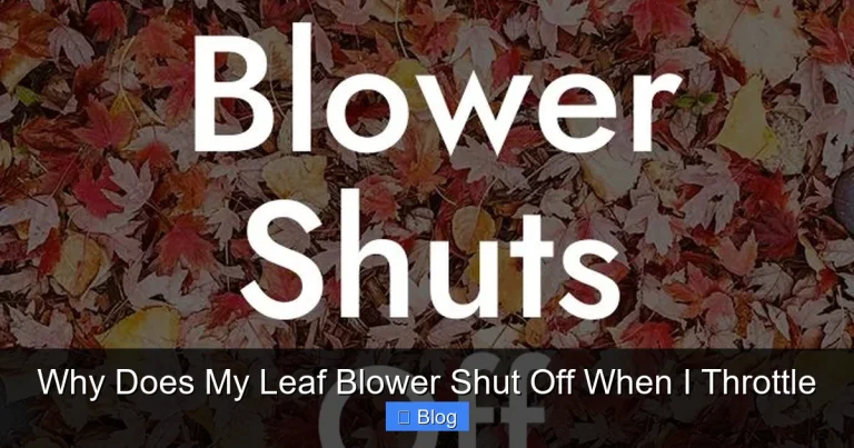 Why Does My Leaf Blower Shut Off When I Throttle