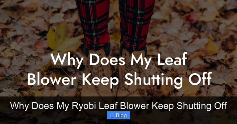 Why Does My Ryobi Leaf Blower Keep Shutting Off