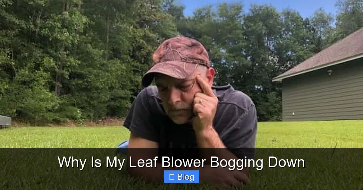 Why Is My Leaf Blower Bogging Down