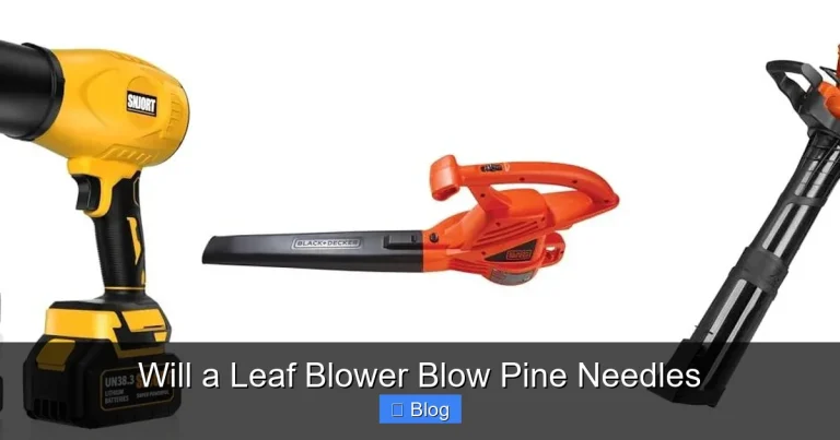 Will a Leaf Blower Blow Pine Needles