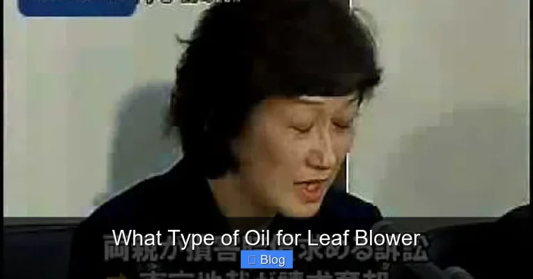 What Type of Oil for Leaf Blower