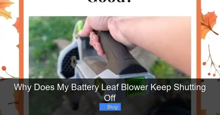 Why Does My Battery Leaf Blower Keep Shutting Off
