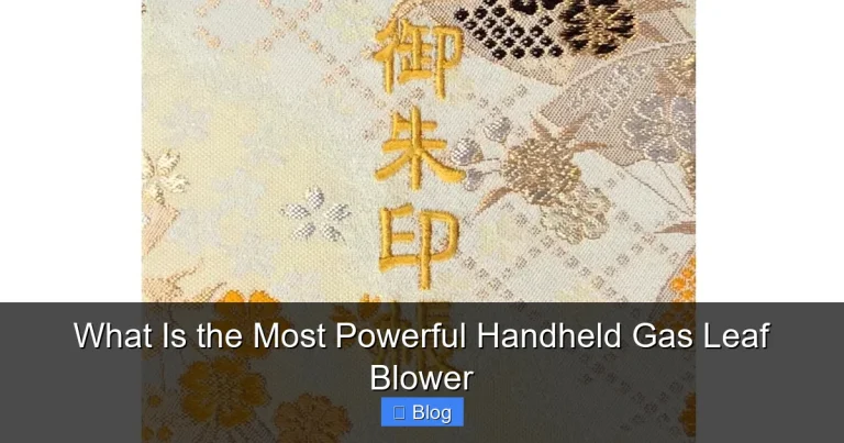 What Is the Most Powerful Handheld Gas Leaf Blower