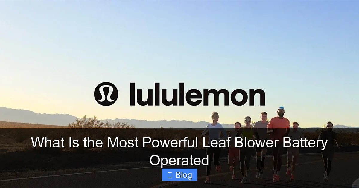 What Is the Most Powerful Leaf Blower Battery Operated