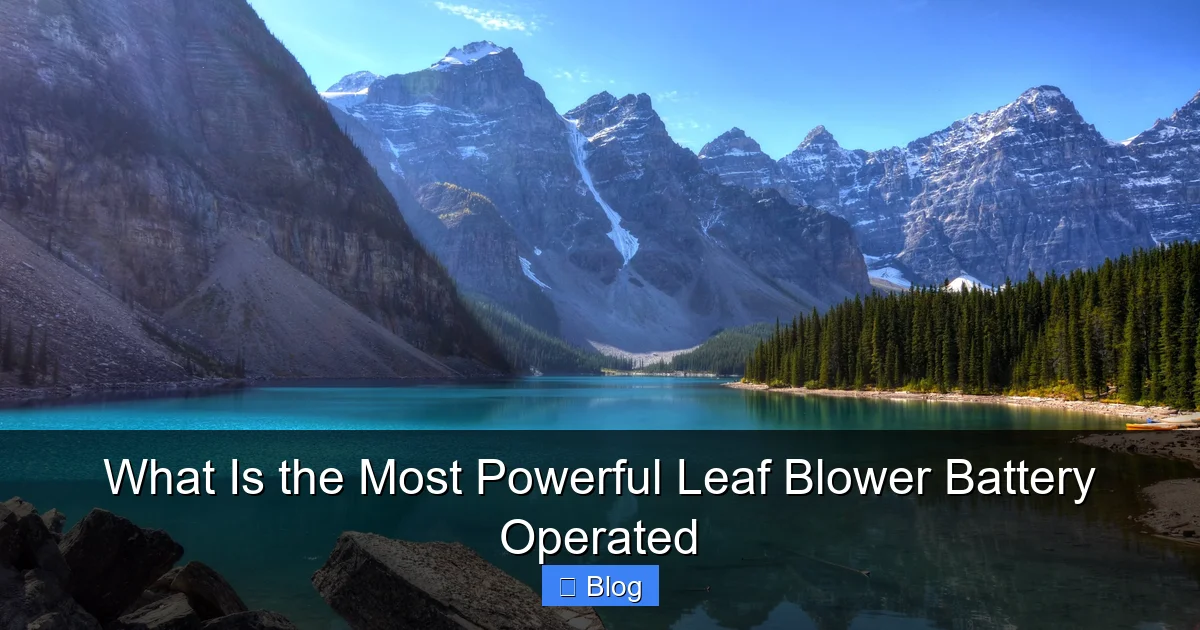 What Is the Most Powerful Leaf Blower Battery Operated