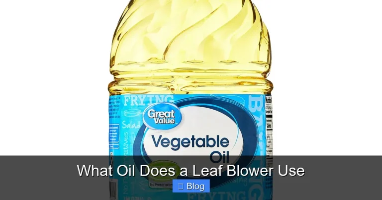 What Oil Does a Leaf Blower Use