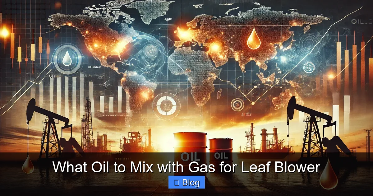 What Oil to Mix with Gas for Leaf Blower