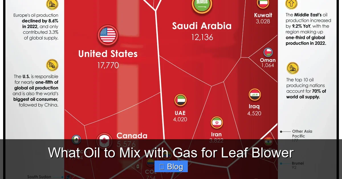 What Oil to Mix with Gas for Leaf Blower