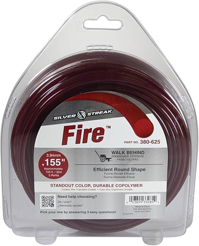 Silver Streak Fire .155 Trimmer Line 1 lb Donut, Professional Red Repl