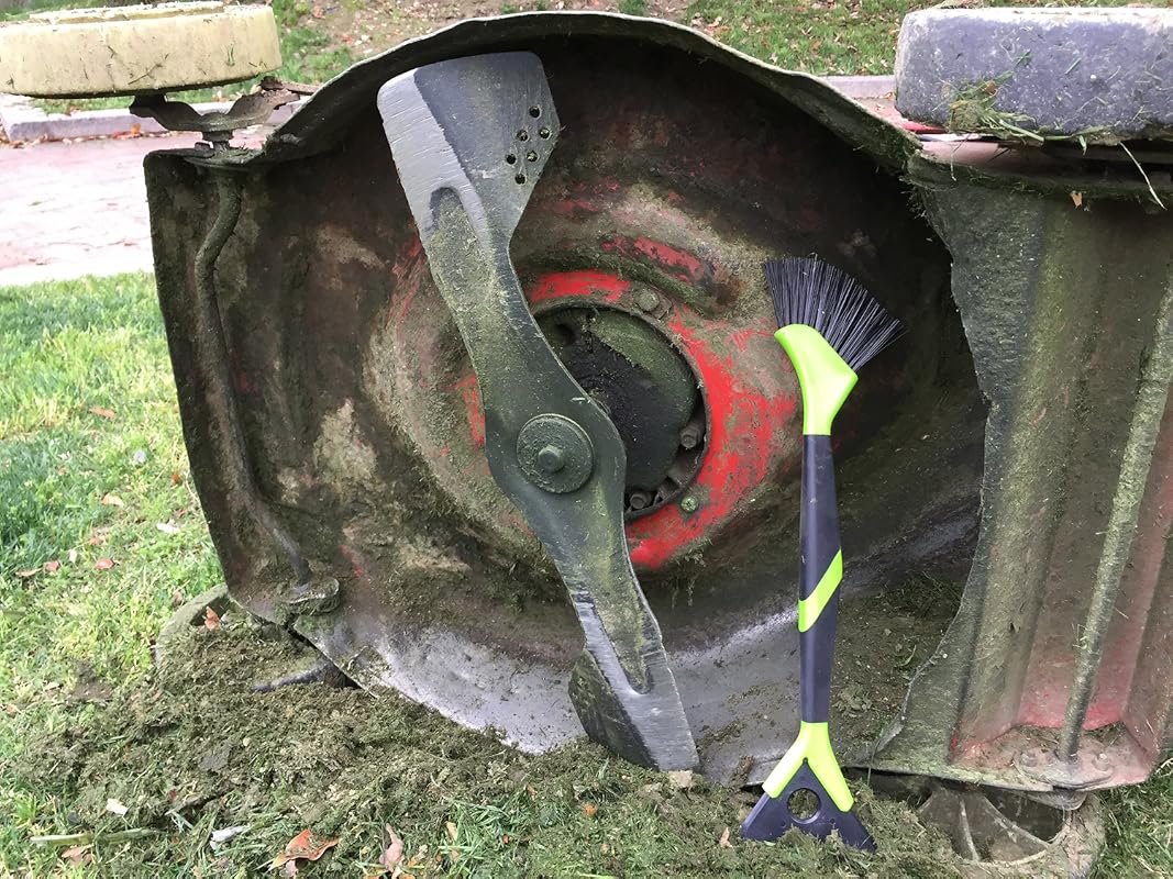 Walensee 16-Inch Heavy-Duty Lawn Mower Deck Scraper and Cleaning Brush