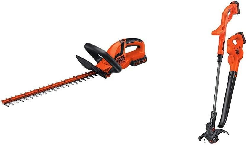 BLACK+DECKER 20V MAX Cordless Hedge Trimmer, String Trimmer, and Sweep