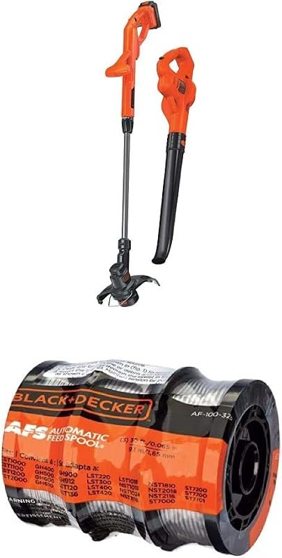 BLACK+DECKER 20V MAX String Trimmer Edger and Sweeper Combo with Repla