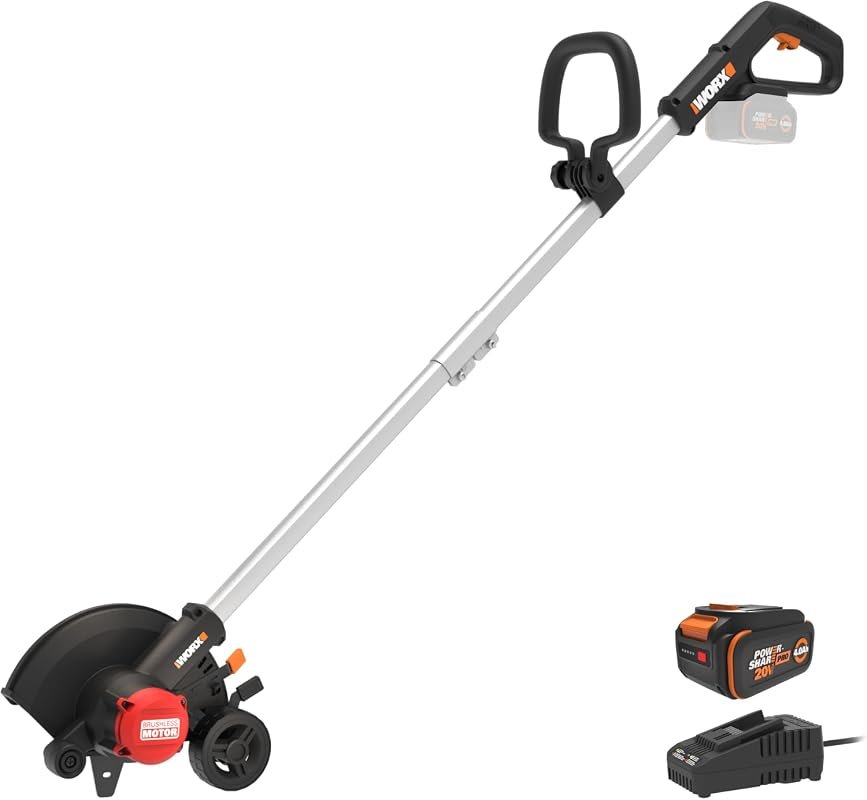 WORX 20V Cordless Lawn Edger and 7-Inch Trencher with PowerShare Batte
