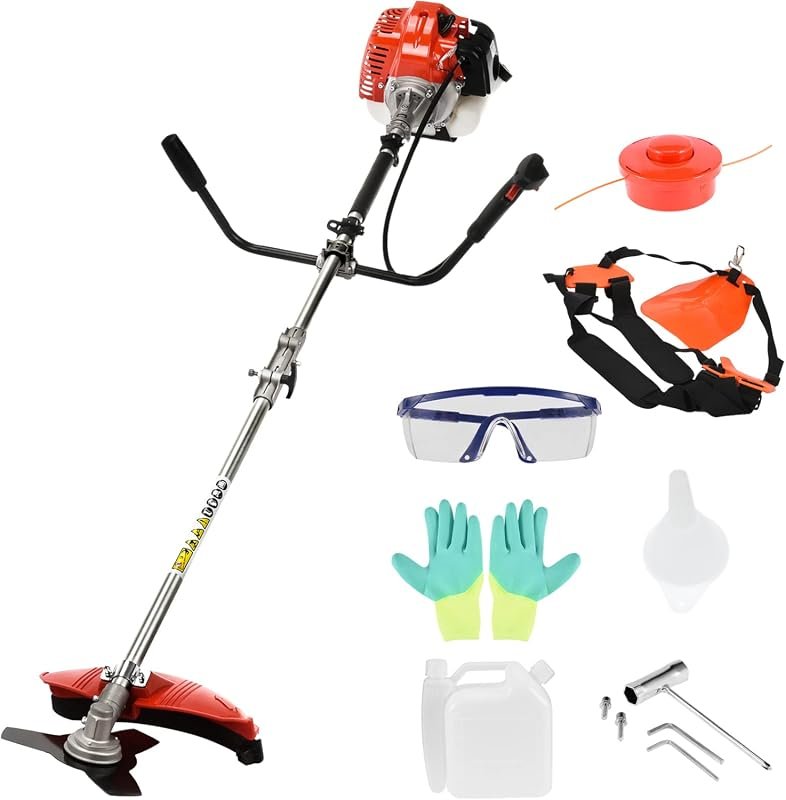 52cc 2-Stroke Gas Powered Backpack Grass Trimmer and Brush Cutter 2024