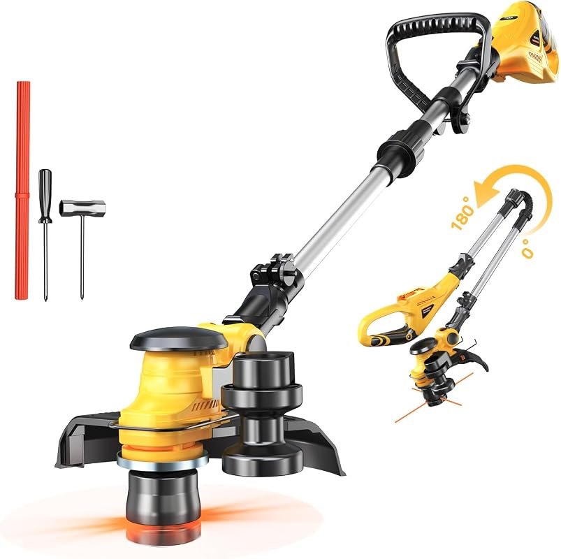 MtiolHig 3-in-1 Brushless Cordless String Trimmer and Lawn Edger Compa