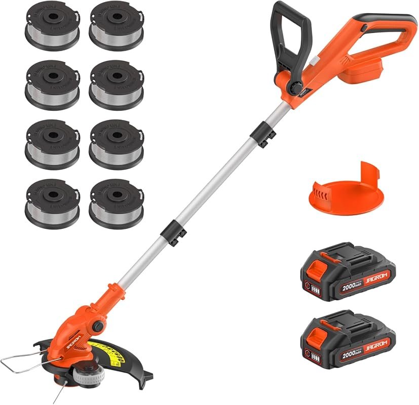 12-Inch Cordless String Trimmer with 2 Batteries and Charger, 20V Elec