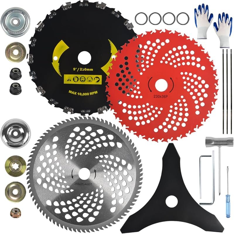 Universal Carbide Weed Eater Blade Set