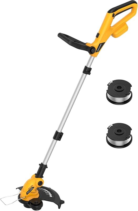 12-Inch Cordless Electric String Trimmer Compatible with Dewalt 20V Ba
