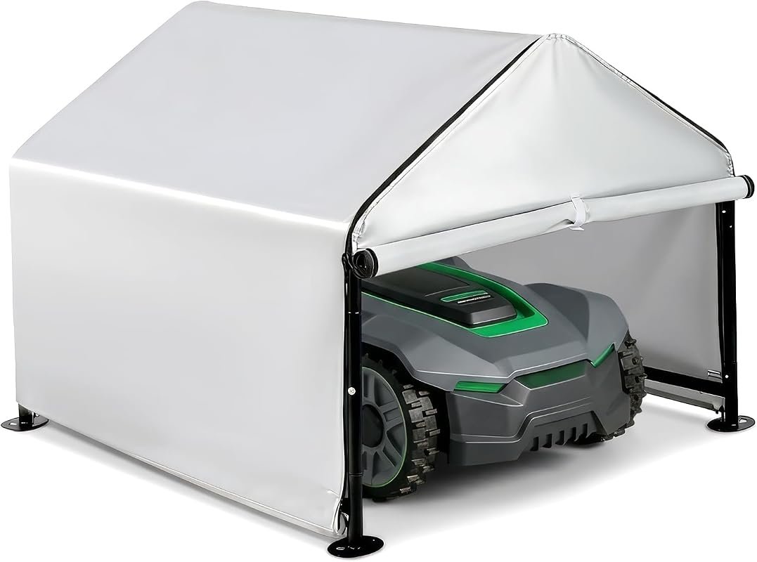 Waterproof Robot Mower Garage, Universal Outdoor Storage Shed for Robo
