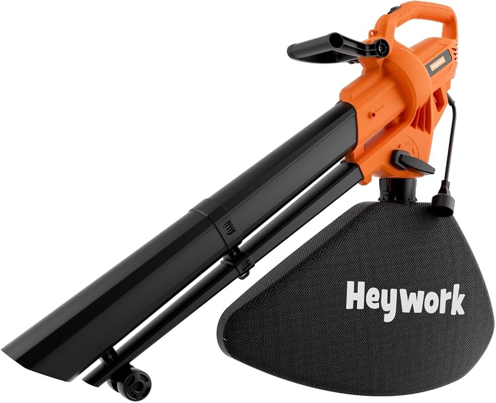 3-in-1 Corded Leaf Vacuum Mulcher and Blower, 450 CFM, 158 MPH with 40