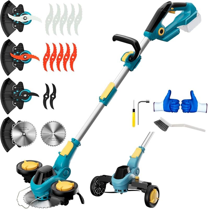 12-Inch Cordless Electric Weed Eater Compatible with DeWalt 20V Batter