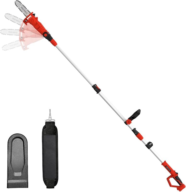 SHOHO 14.8-Foot Cordless Pole Saw with Adjustable Head and Auto Lubric