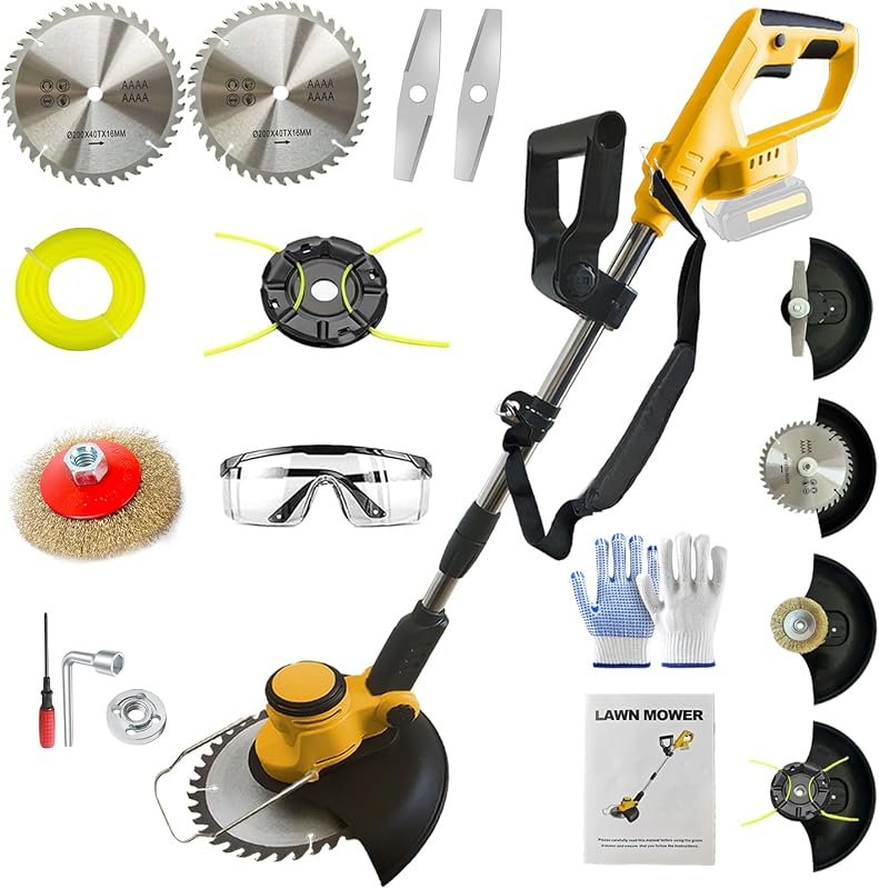 4-in-1 Cordless Weed Wacker Compatible with Dewalt 20V Battery, 12-Inc