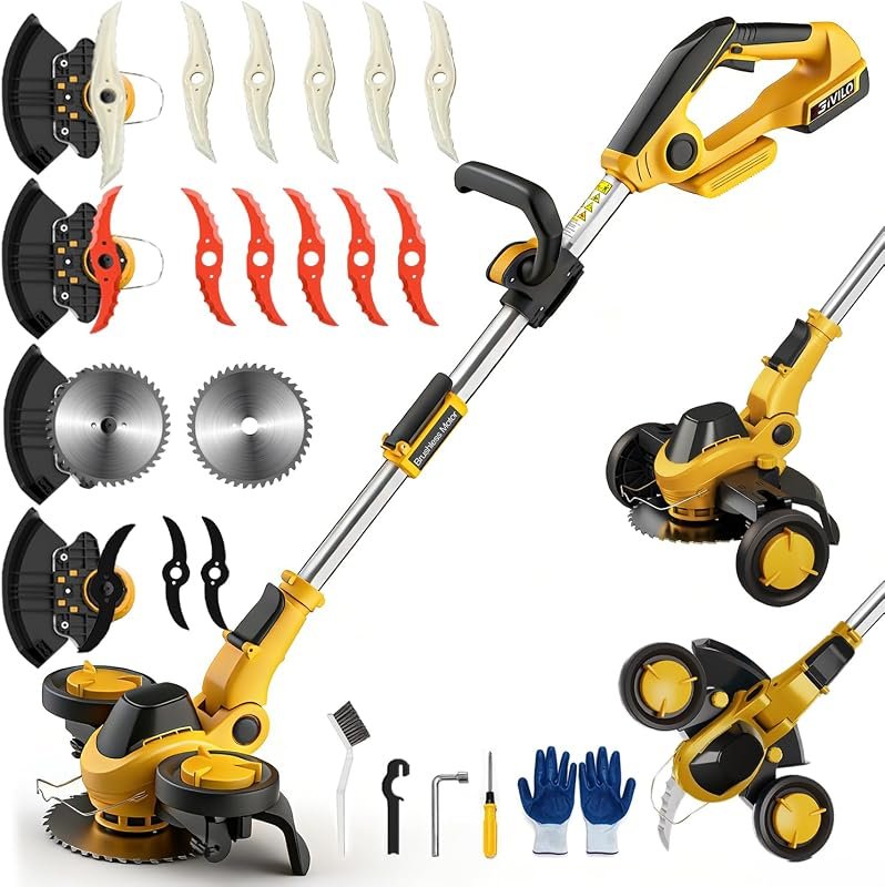 Givilo 11-Inch Brushless Cordless Weed Wacker Compatible with DEWALT 2