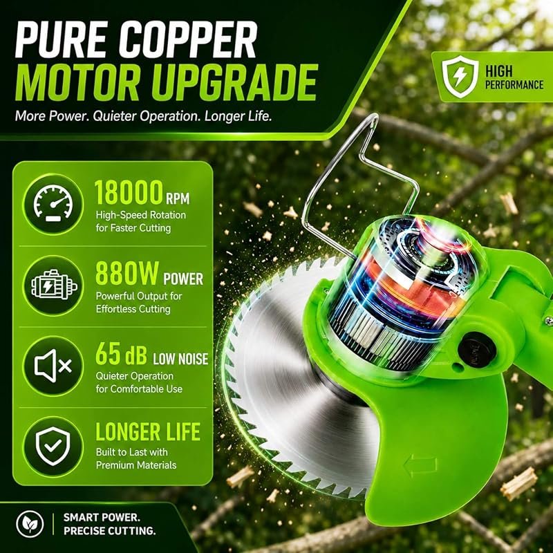 24V Cordless Weed Wacker with 2 Batteries, 3-in-1 Electric Grass Trimm